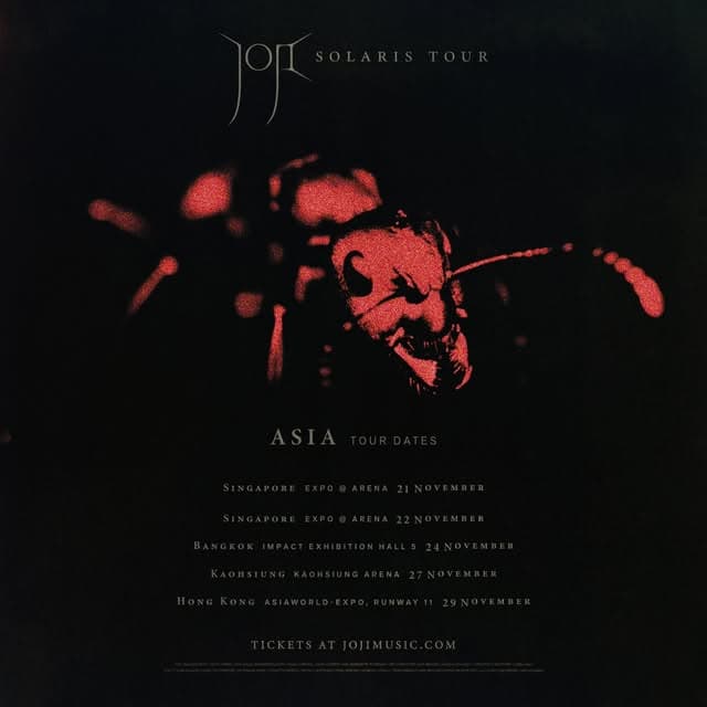 Official Joji tour moment shared on Instagram